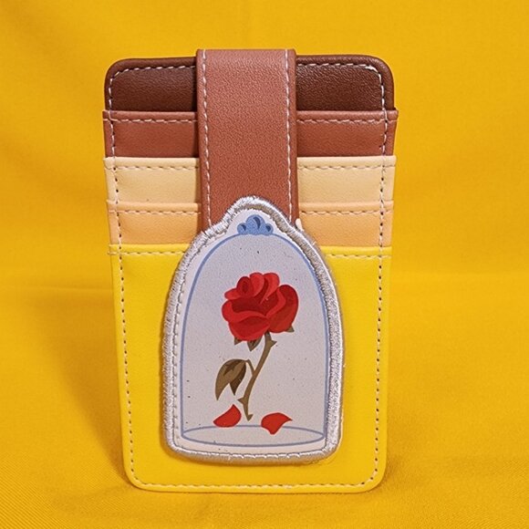 Disney Buckle Down Beauty and the Beast Enchanted Rose Cardholder Wallet NEW - Picture 1 of 11